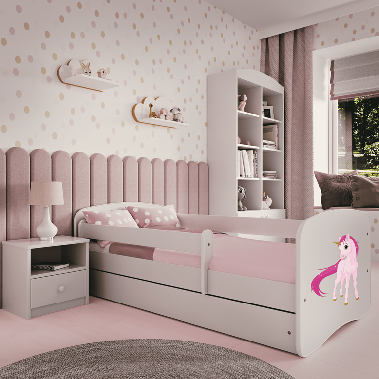 Lit enfant licorne blanc