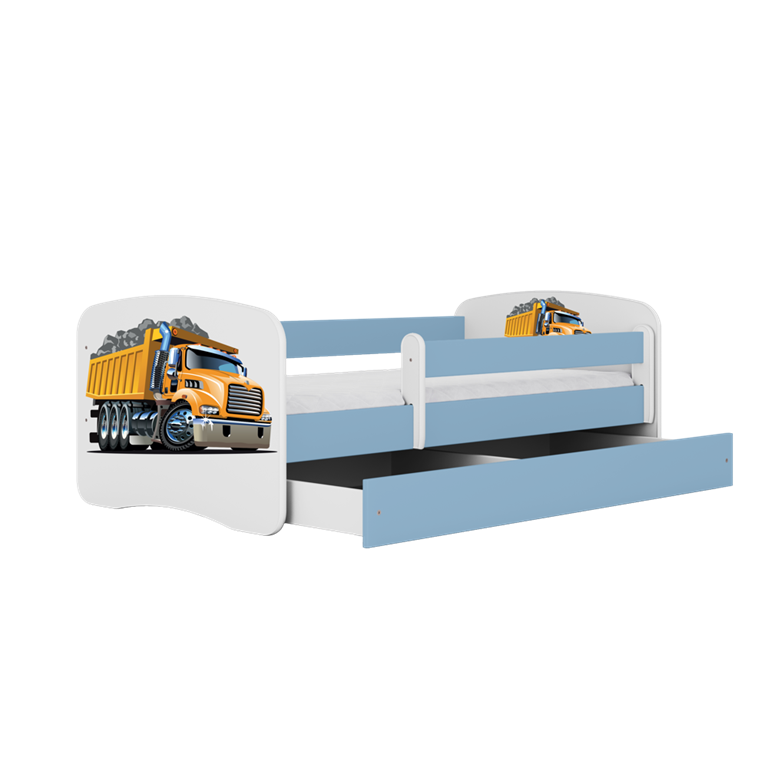 Lit enfant camion bleu avec tiroir